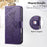 For Blackview Wave 7C Case with Strap Butterfly Pattern PU Leather Wallet Phone Cover - Dark Purple - 6