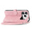 For Blackview Wave 7C Zipper Wallet Case with Strap Flower Imprint PU Leather Phone Cover - Pink - 4