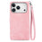 For Blackview Wave 7C Zipper Wallet Case with Strap Flower Imprint PU Leather Phone Cover - Pink - 6