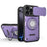 For iPhone 16 Pro Case with Slide Camera Cover Ring Kickstand PC + TPU Phone Shell - Purple - 1