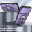 For iPhone 16 Pro Case with Slide Camera Cover Ring Kickstand PC + TPU Phone Shell - Purple - 3