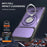 For iPhone 16 Pro Case with Slide Camera Cover Ring Kickstand PC + TPU Phone Shell - Purple - 4