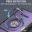 For iPhone 16 Pro Case with Slide Camera Cover Ring Kickstand PC + TPU Phone Shell - Purple - 7