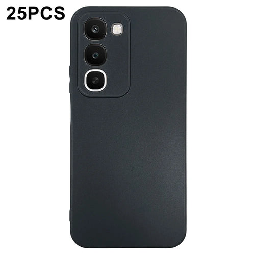 25Pcs For Realme C100 4G Phone Case 1.2mm TPU Matte Phone Cover - Black - 1
