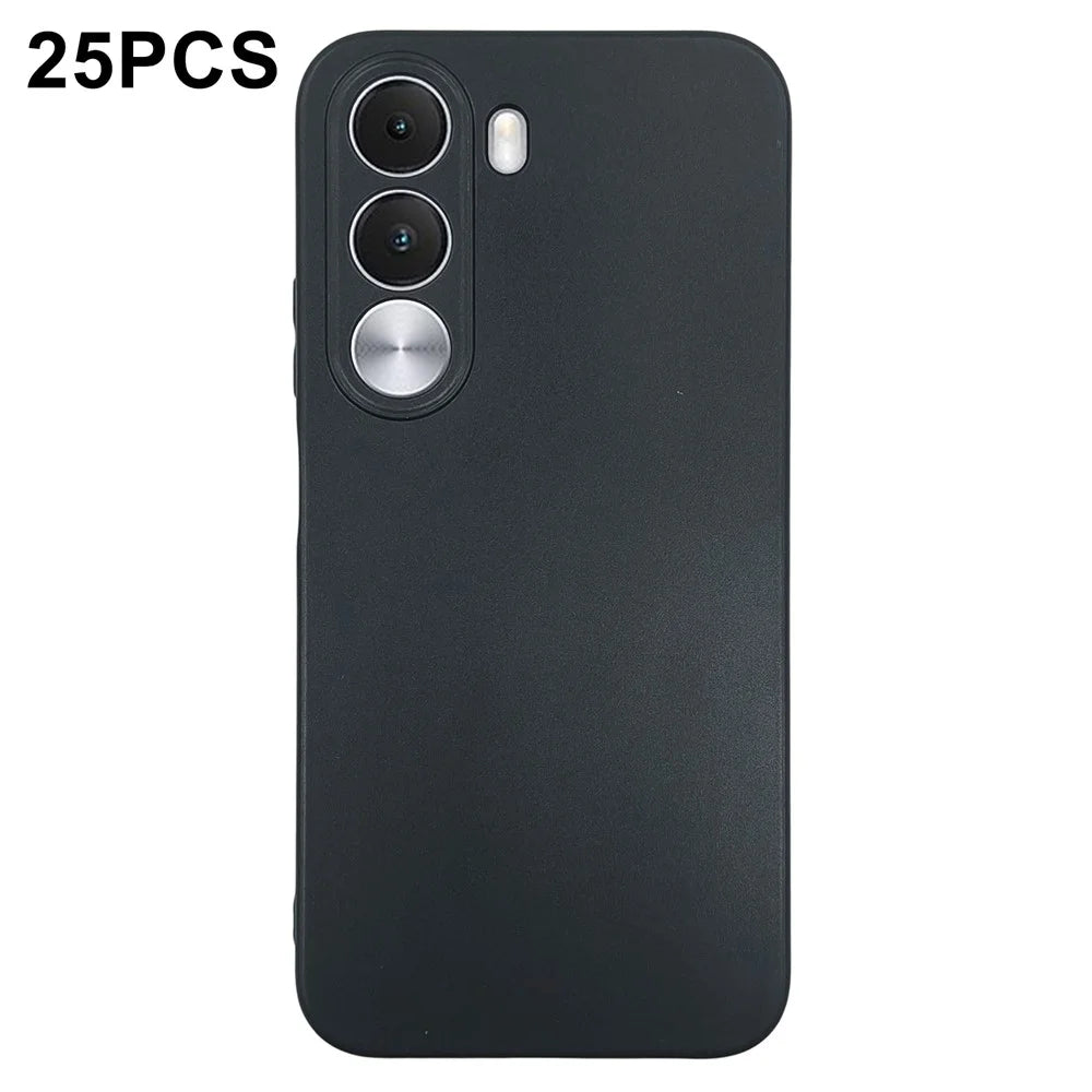 25Pcs For Realme C100i 5G Phone Case 1.2mm TPU Matte Phone Cover - Black - 1