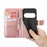 For Natural AI Phone Case with Strap Butterfly Pattern PU Leather Wallet Phone Cover - Rose Gold - 5