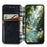 For Natural AI Phone Case Rhombus Imprint PU Leather Wallet Phone Cover - Black - 2