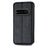 For Natural AI Phone Case Rhombus Imprint PU Leather Wallet Phone Cover - Black - 7