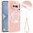 For Nothing Phone (4a) Magnetic Case Glitter TPU Shockproof Phone Cover with Lanyard - Pink - 1