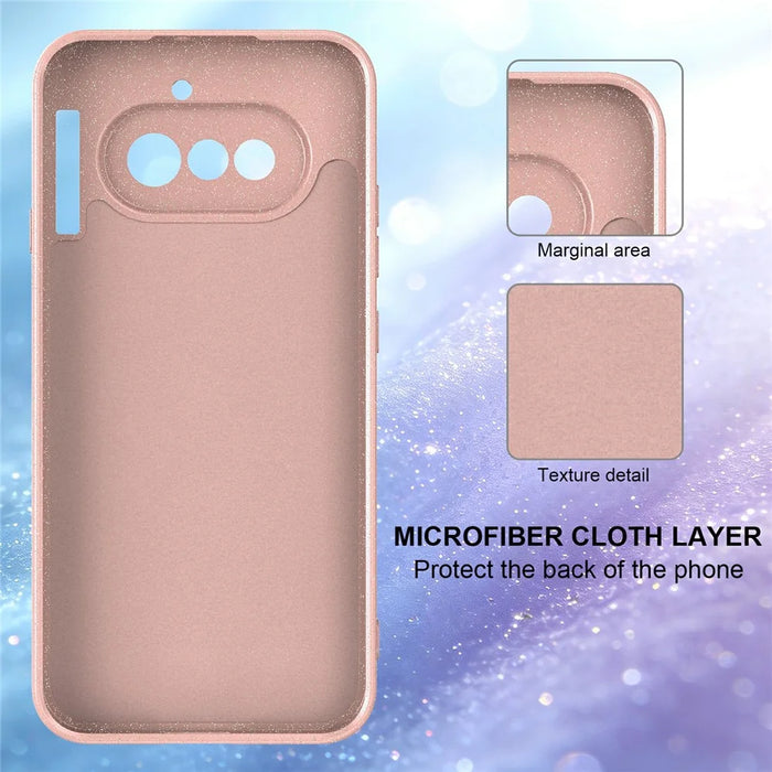 For Nothing Phone (4a) Magnetic Case Glitter TPU Shockproof Phone Cover with Lanyard - Pink - 3