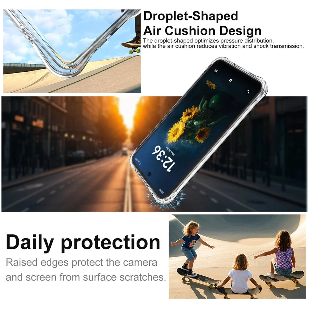 IMAK For TCL NxtPaper 70 Pro 5G Case TPU Phone Cover Airbag Shockproof Protection - Transparent - 7