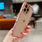 For iPhone 16 Pro Max Case Heart Pattern Iridescent Gradient TPU Phone Cover with Beaded Strap - Colorful Pink - 1