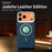 RAYYA For iPhone 17 Pro Magnetic Case Jadeite Inlay Leather + PC + TPU Phone Back Cover - Blue - 2