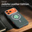 RAYYA For iPhone 17 Pro Magnetic Case Jadeite Inlay Leather + PC + TPU Phone Back Cover - Blue - 4