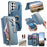 For Samsung Galaxy S26 Ultra Case RFID Blocking Detachable Magnetic Leather Phone Cover with Ring Holder - Blue - 1