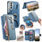 For Samsung Galaxy A37 5G Case RFID Blocking Detachable Magnetic Leather Phone Cover with Ring Holder - Blue - 1