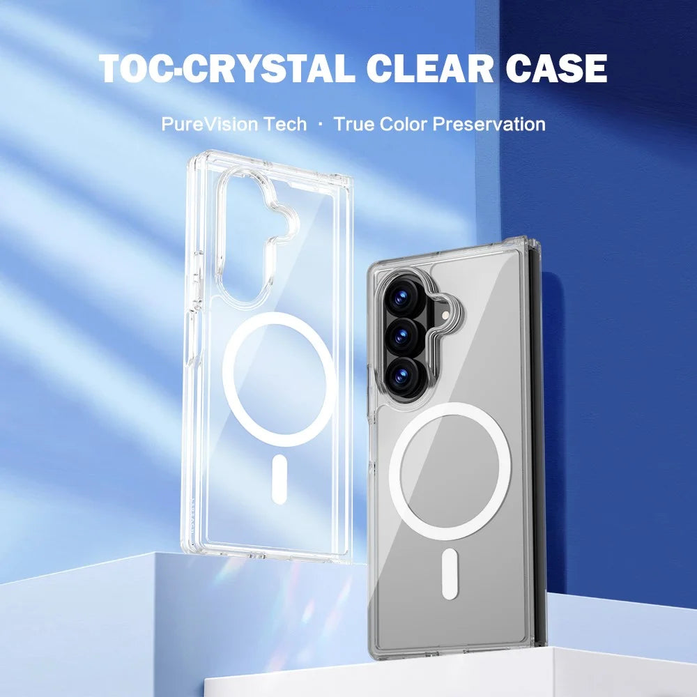 LEREACH TOC Series for Samsung Galaxy Z Fold8 Ultra Magnetic Case TPU + Acrylic Phone Cover - Transparent - 2