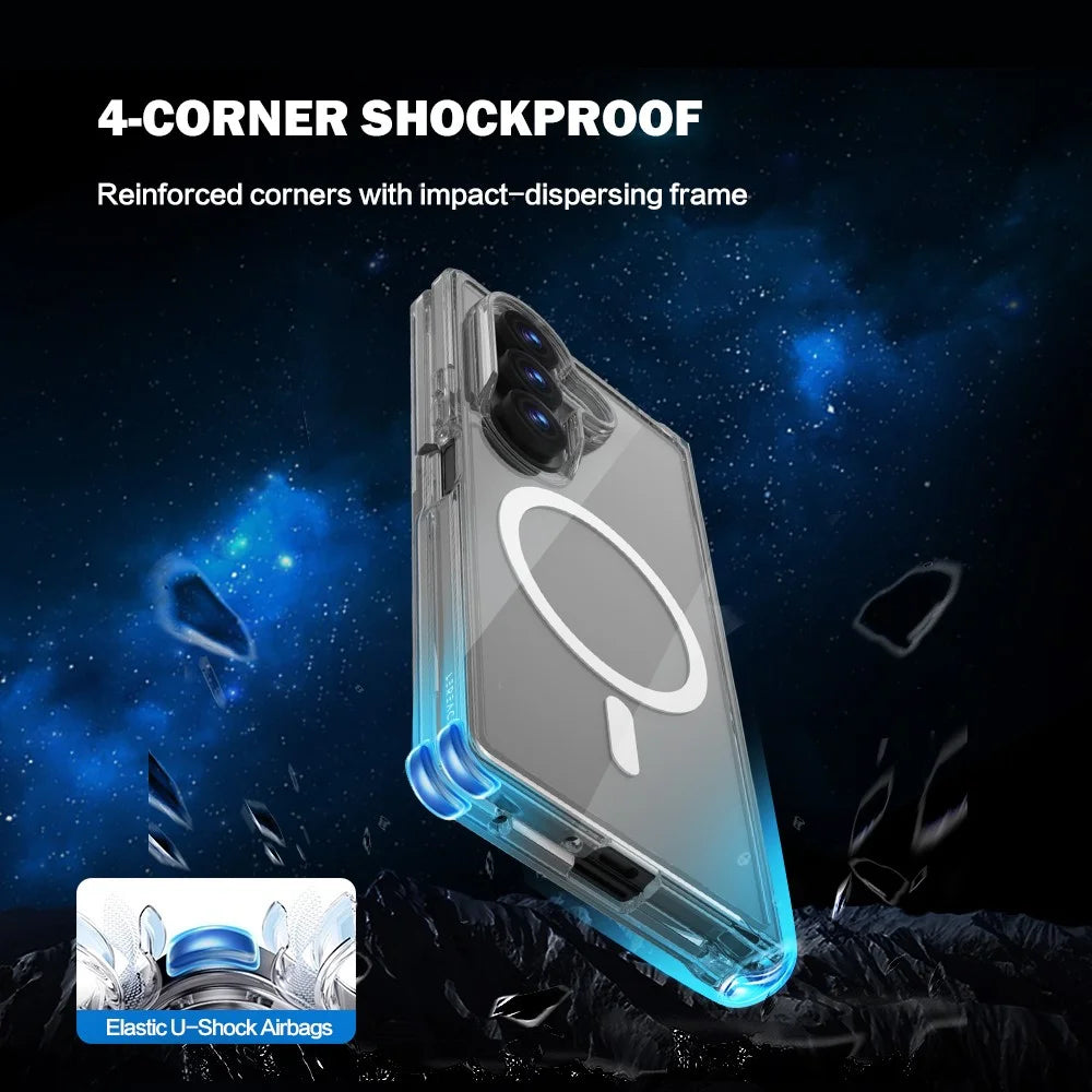 LEREACH TOC Series for Samsung Galaxy Z Fold8 Ultra Magnetic Case TPU + Acrylic Phone Cover - Transparent - 5