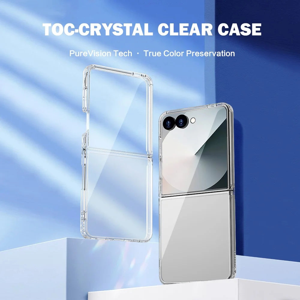 LEREACH TOC Series for Samsung Galaxy Z Flip8 Case TPU + Acrylic Phone Cover - Transparent - 2