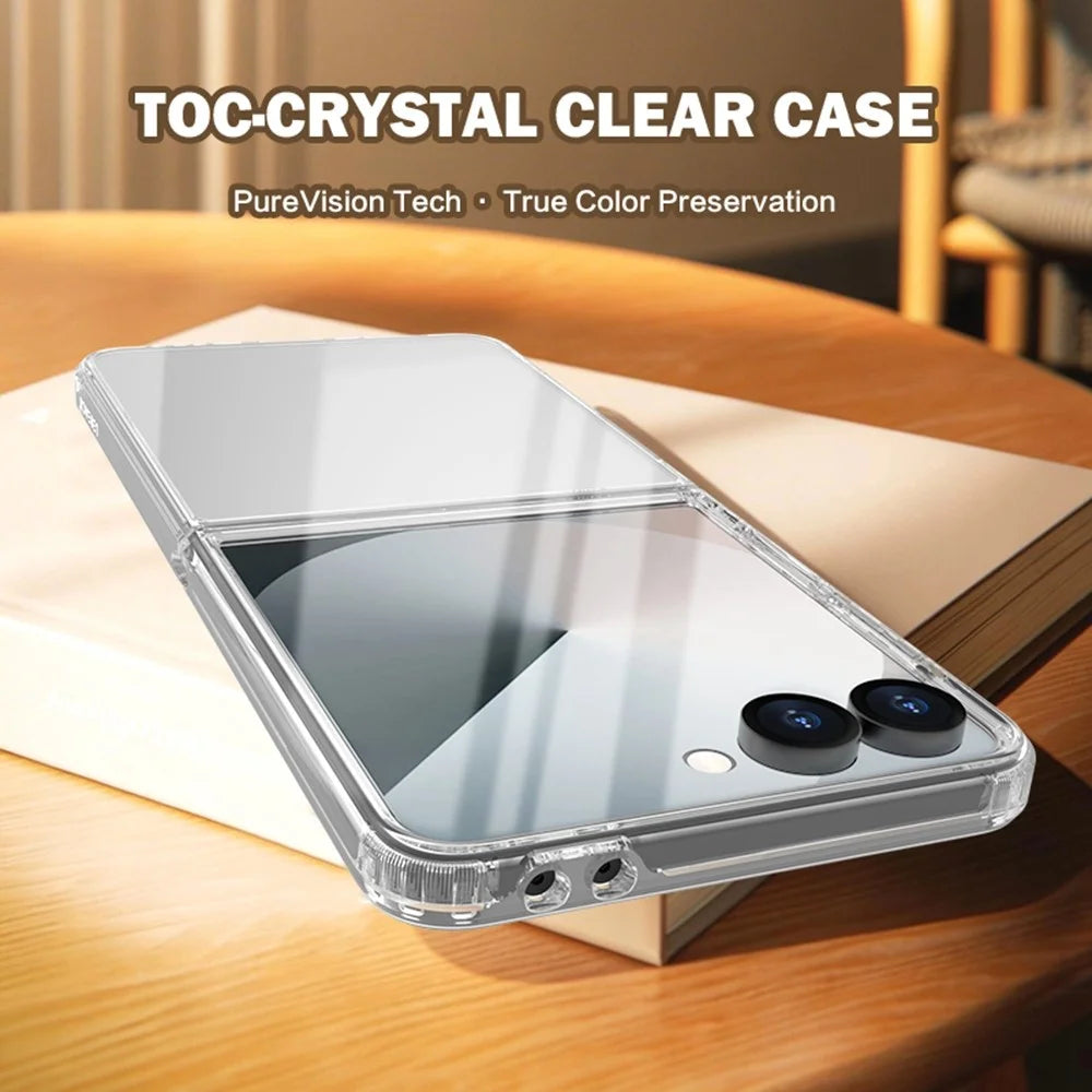 LEREACH TOC Series for Samsung Galaxy Z Flip8 Case TPU + Acrylic Phone Cover - Transparent - 3