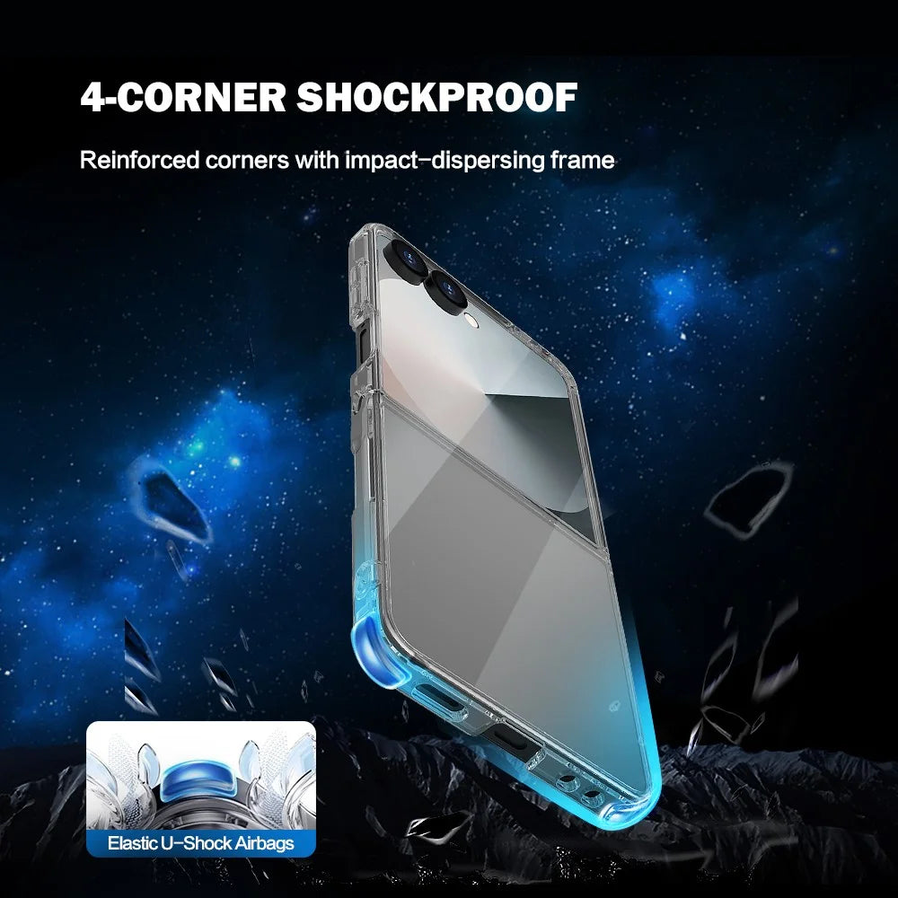 LEREACH TOC Series for Samsung Galaxy Z Flip8 Case TPU + Acrylic Phone Cover - Transparent - 5