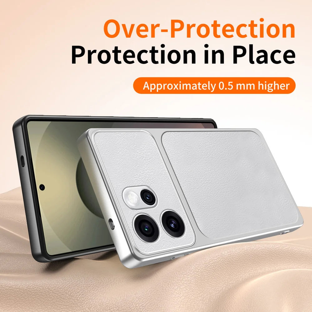 WANLONFENG for Oppo Reno15 5G (China) / Oppo Reno15 Pro 5G (Global) XYP Series Case Lambskin Texture PC TPU Precise Cutouts Phone Cover with 2Pcs Tempered Glass Film - Black - 5