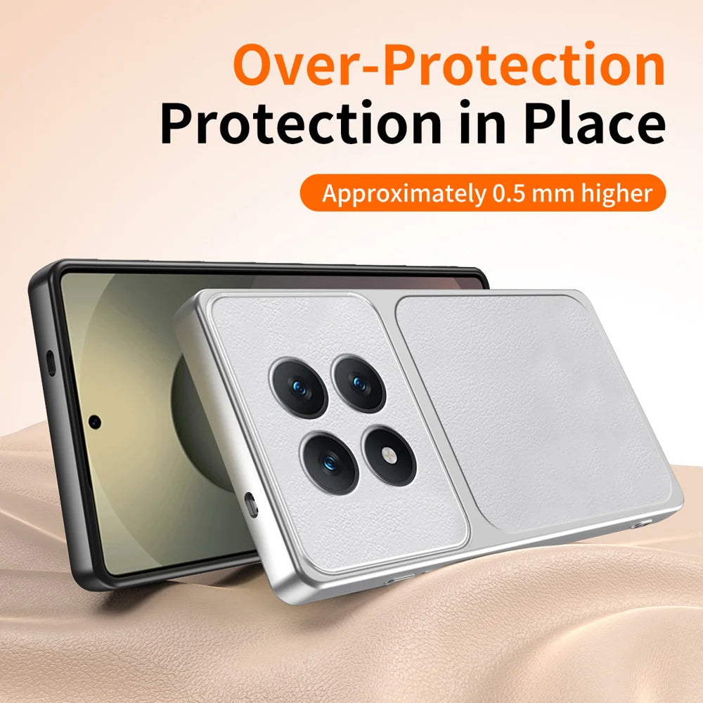 WANLONFENG for Xiaomi Poco M8 5G / Xiaomi Redmi Note 15 5G (Global) XYP Series Case Lambskin Texture PC TPU Precise Cutouts Phone Cover with 2Pcs Tempered Glass Film - Black - 5