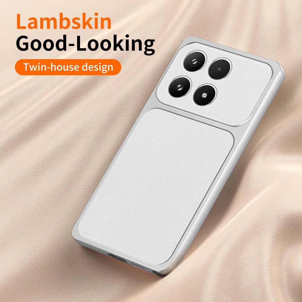 WANLONFENG for Xiaomi 17 XYP Series Case Lambskin Texture PC TPU Precise Cutouts Phone Cover with 2Pcs Tempered Glass Film - Black - 3