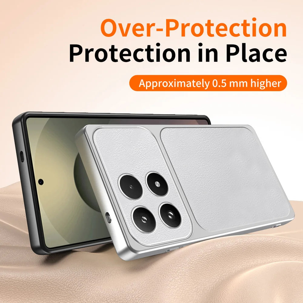 WANLONFENG for Xiaomi 17 XYP Series Case Lambskin Texture PC TPU Precise Cutouts Phone Cover with 2Pcs Tempered Glass Film - Black - 5