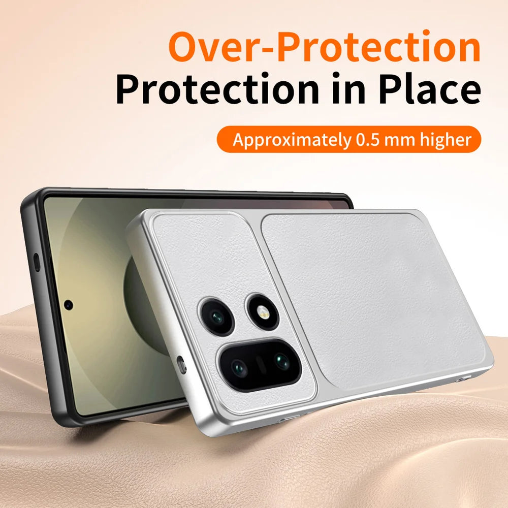 WANLONFENG for OnePlus 15 5G XYP Series Case Lambskin Texture PC TPU Precise Cutouts Phone Cover with 2Pcs Tempered Glass Film - Black - 5