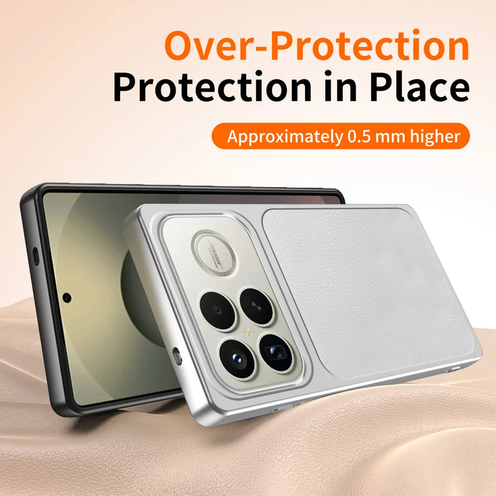 WANLONFENG for Xiaomi Poco F8 Ultra / Xiaomi Redmi K90 Pro Max 5G XYP Series Case Lambskin Texture Shockproof PC TPU Hybrid Protective Cover with 2Pcs Tempered Glass Film -  Black - 5