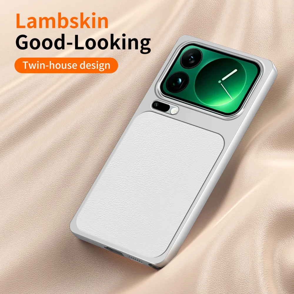 WANLONFENG for Xiaomi 17 Pro Max XYP Series Case Lambskin Texture Shockproof PC TPU Hybrid Protective Cover with 2Pcs Tempered Glass Film -  Black - 3