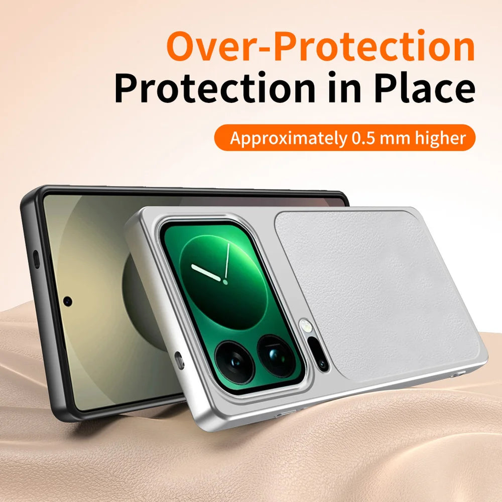 WANLONFENG for Xiaomi 17 Pro XYP Series Case Lambskin Texture Shockproof PC TPU Hybrid Protective Cover with 2Pcs Tempered Glass Film -  Black - 5
