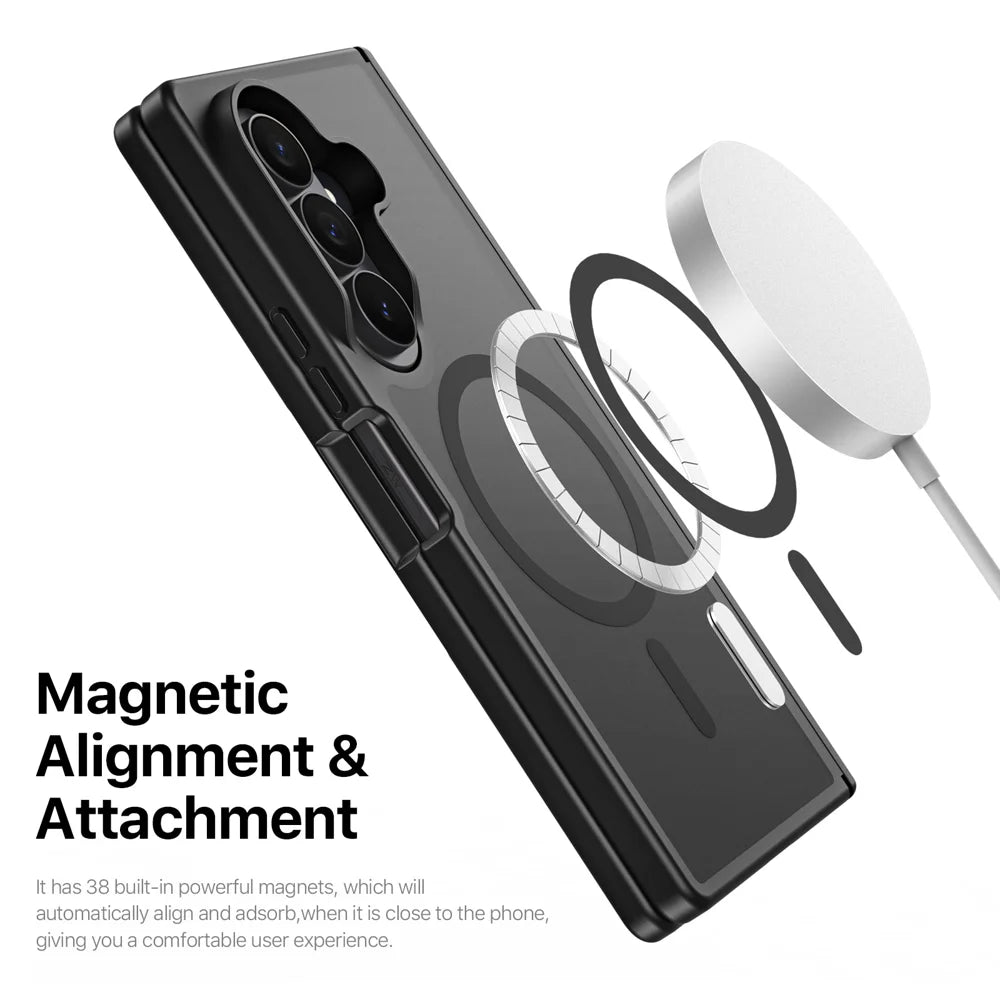 DUX DUCIS for Samsung Galaxy Z Fold8 Ultra / Z Fold7 5G Magnetic Case  Yind Series PC+TPU Phone Cover - Black - 6
