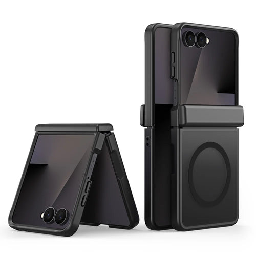 DUX DUCIS for Samsung Galaxy Z Flip8 Magnetic Case  Yind Series PC+TPU Phone Cover - Black - 1