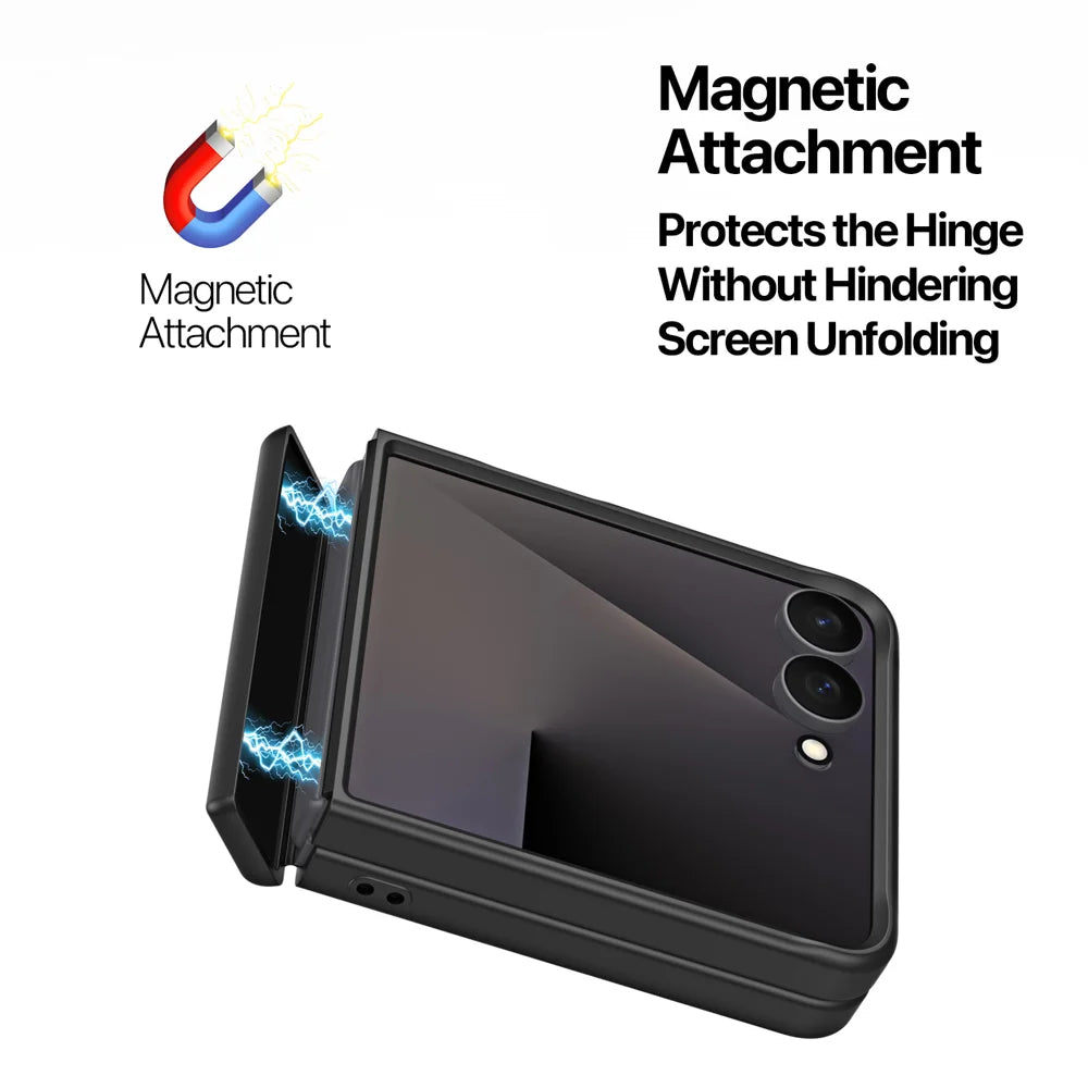 DUX DUCIS for Samsung Galaxy Z Flip8 Magnetic Case  Yind Series PC+TPU Phone Cover - Black - 7