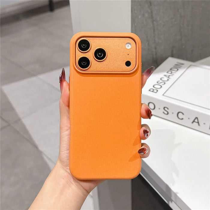 For iPhone 17 Pro Magnetic Case Matte Texture Anti-fingerprint Shockproof PC + TPU Phone Cover - Orange - 2