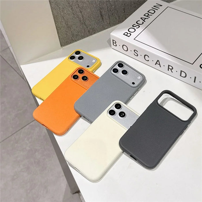 For iPhone 17 Pro Magnetic Case Matte Texture Anti-fingerprint Shockproof PC + TPU Phone Cover - Orange - 6