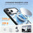 EYCASE for iPhone 17 Pro Magnetic Case Marble Pattern TPU + Acrylic Shockproof Phone Cover - Blue Gold Sand Marble Pattern - 3