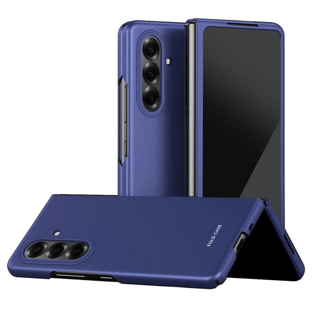 For Samsung Galaxy Z Fold8 Ultra Case Hard PC Electroplating Micro Frosted Protective Cover - Sapphire - 1