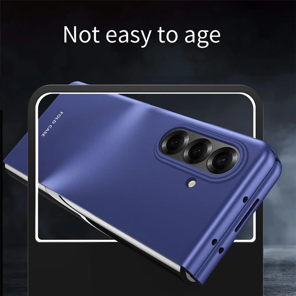 For Samsung Galaxy Z Fold8 Ultra Case Hard PC Electroplating Micro Frosted Protective Cover - Sapphire - 3