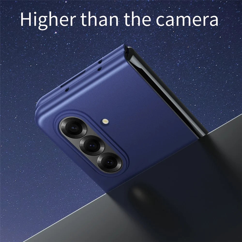 For Samsung Galaxy Z Fold8 Ultra Case Hard PC Electroplating Micro Frosted Protective Cover - Sapphire - 4