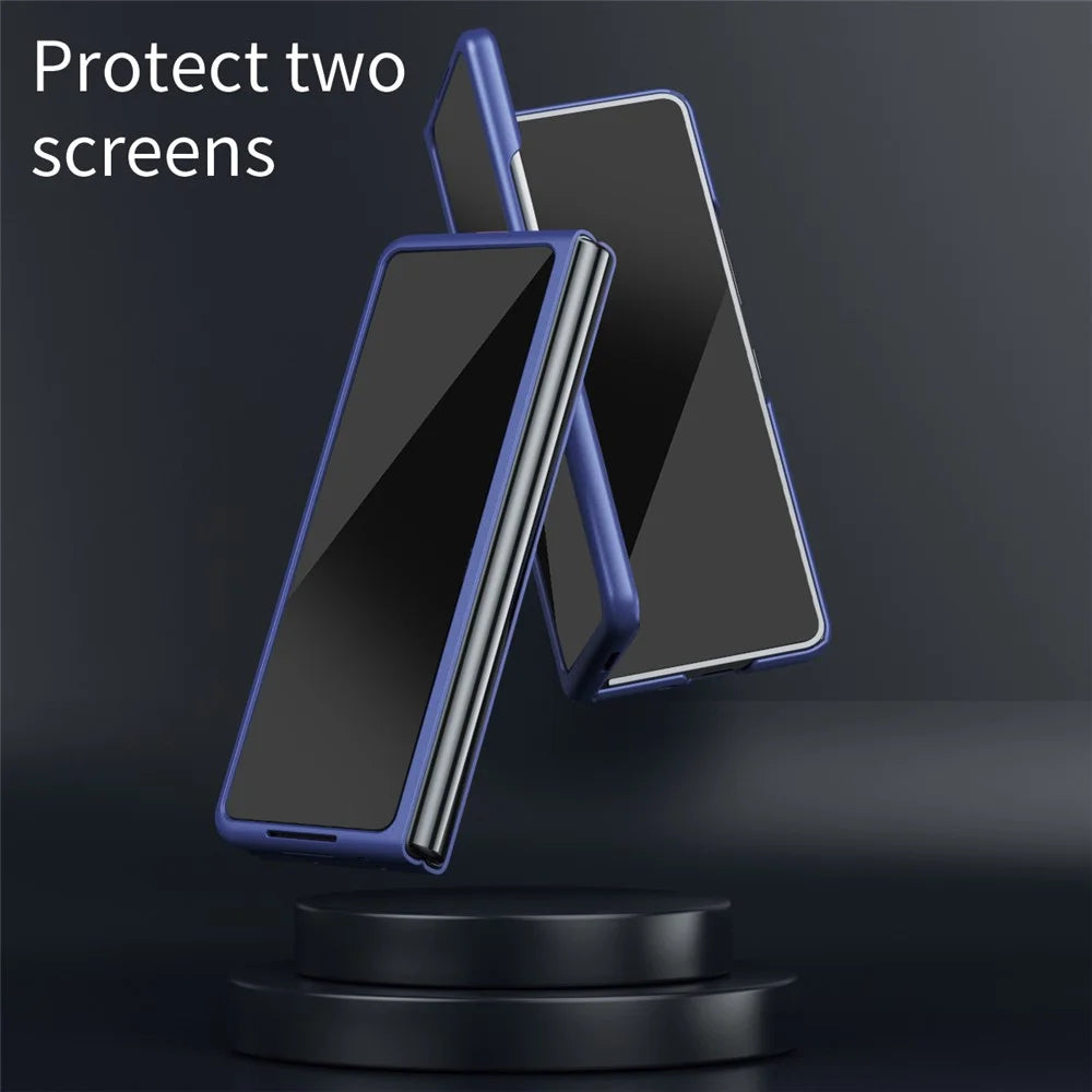 For Samsung Galaxy Z Fold8 Ultra Magnetic Case Skin-Touch Matte Hard PC Phone Cover - Sapphire - 5