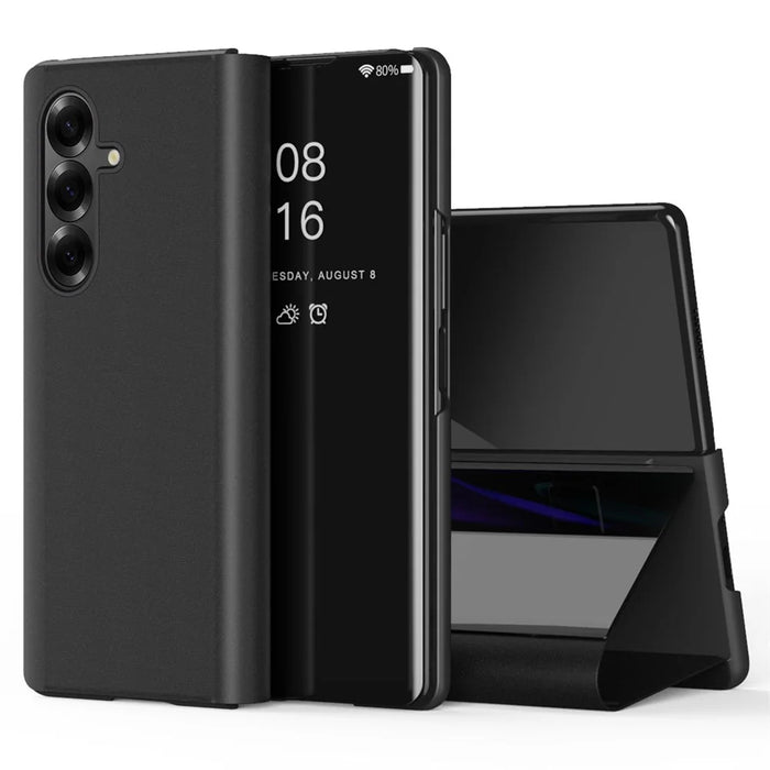 For Samsung Galaxy Z Fold8 Ultra Flip Leather Cover with Stand Full Body Protective Phone Case - Black - 1