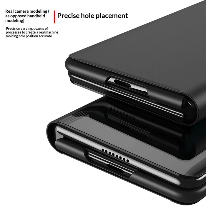 For Samsung Galaxy Z Fold8 Ultra Flip Leather Cover with Stand Full Body Protective Phone Case - Black - 5
