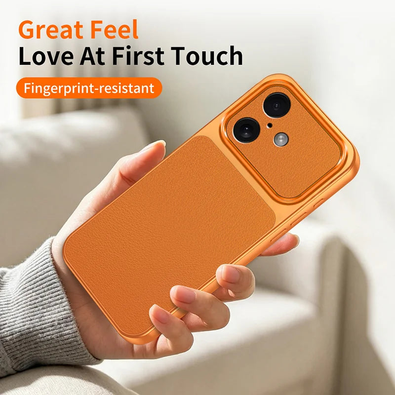 WANLONFENG for iPhone 17 XYP Series Case Lambskin Texture PC TPU Precise Cutouts Phone Cover with 2Pcs Tempered Glass Film - Black - 4