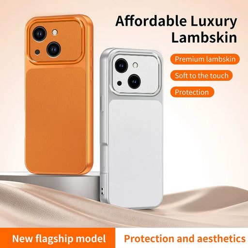 WANLONFENG for iPhone 15 XYP Series Case Lambskin Texture PC TPU Precise Cutouts Phone Cover with 2Pcs Tempered Glass Film - Black - 2