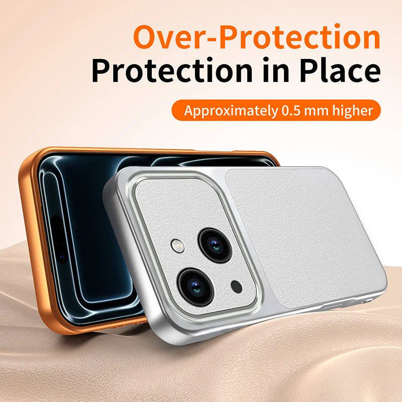 WANLONFENG for iPhone 15 XYP Series Case Lambskin Texture PC TPU Precise Cutouts Phone Cover with 2Pcs Tempered Glass Film - Black - 5