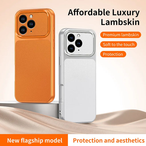 WANLONFENG for iPhone 15 Pro XYP Series Case Lambskin Texture PC TPU Precise Cutouts Phone Cover with 2Pcs Tempered Glass Film - Black - 2