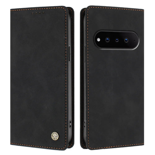 For Natural AI Phone Case HX RFID Blocking Wallet Stand Leather Flip Phone Cover - Black - 1